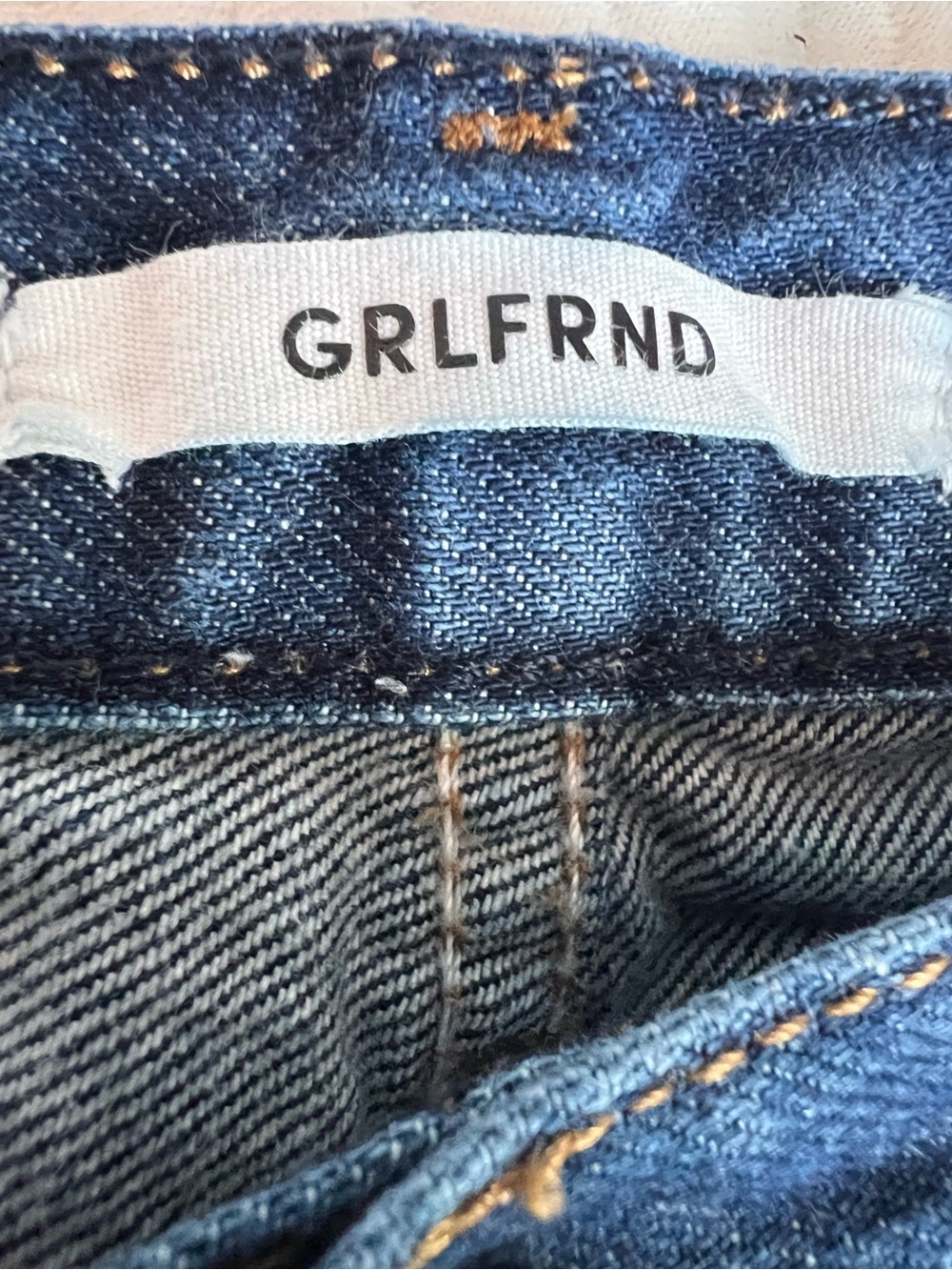 REVOLVE GRLFRND Karolina Straight/ Skinny Jeans 100% cotton Moody Blues - Picture 3 of 11
